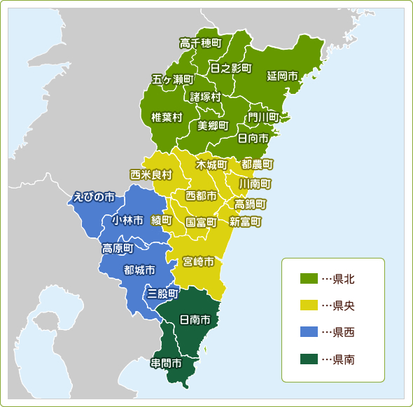 宮崎県地図